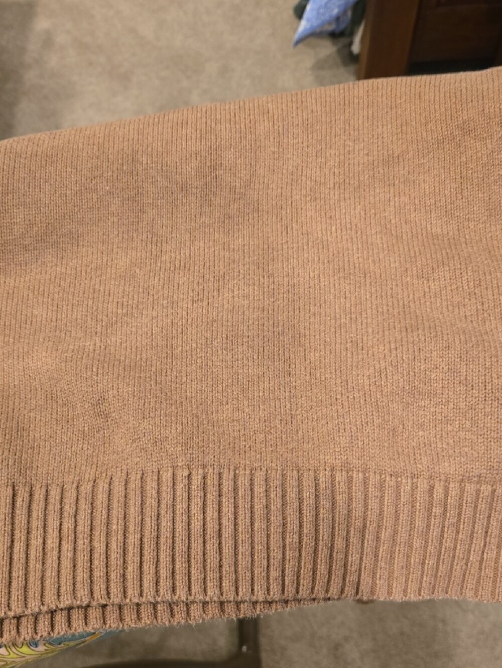 Polo by Ralph Lauren Men's Tan Zip-Neck Sweater with Pony Logo - Picture 5 of 8